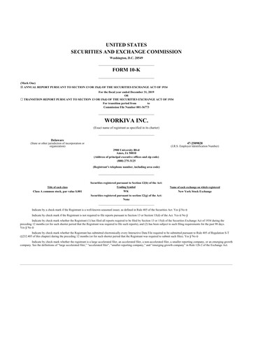 Thumbnail Workiva
 10-K Annual Report 2019