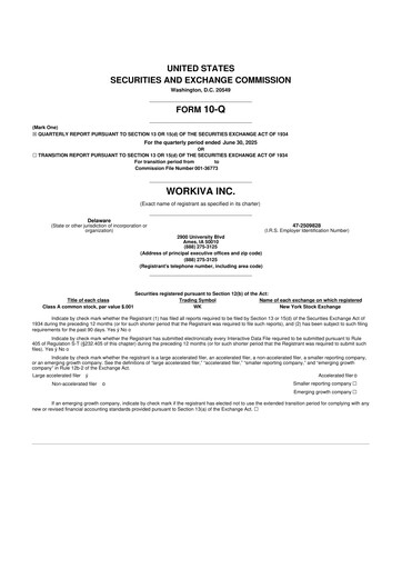 Thumbnail Workiva
 10-Q Quarterly Report FY2025 