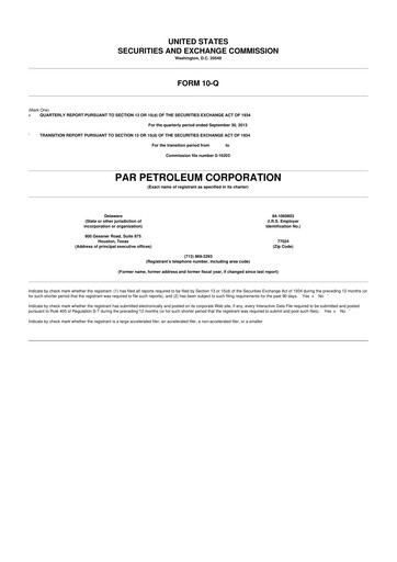 Miniature Par Pacific Holdings 10-Q Rapport trimestriel 2013 