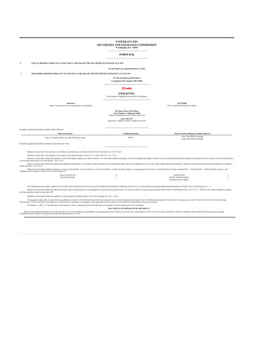 Thumbnail Twilio 10-K Annual Report 2021