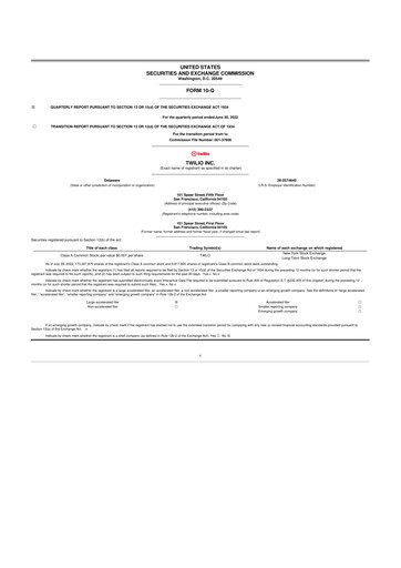 Miniature Twilio 10-Q Rapport trimestriel 2022 