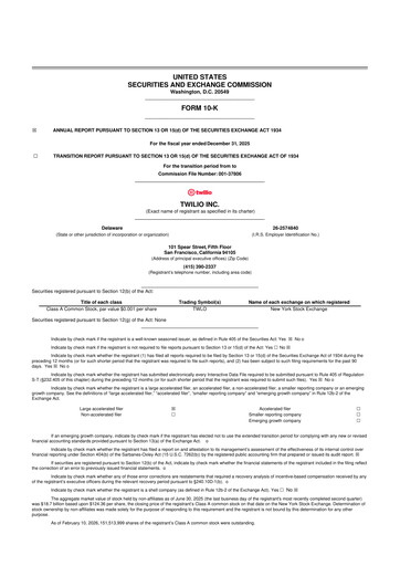 Thumbnail Twilio 10-K Annual Report 2025