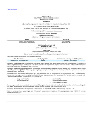 Thumbnail OptimizeRx 10-Q Quarterly Report FY2025 