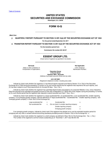 Thumbnail Essent Group 10-Q Quarterly Report FY2017 