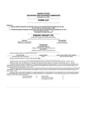 Thumbnail Essent Group 10-K Annual Report 2025