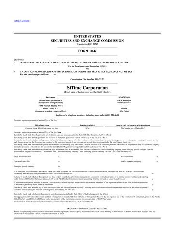 Thumbnail SiTime 10-K Annual Report 2023