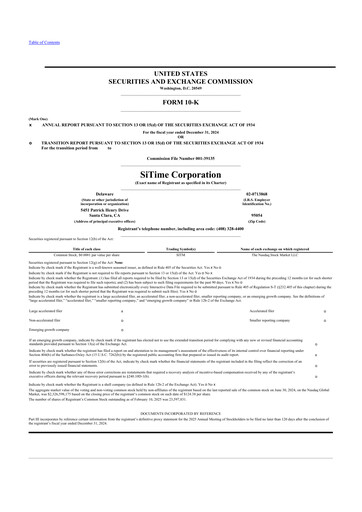 Thumbnail SiTime 10-K Annual Report 2024