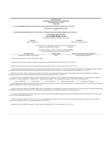 Miniature Seven Hills Realty Trust 10-K Rapport annuel 2023