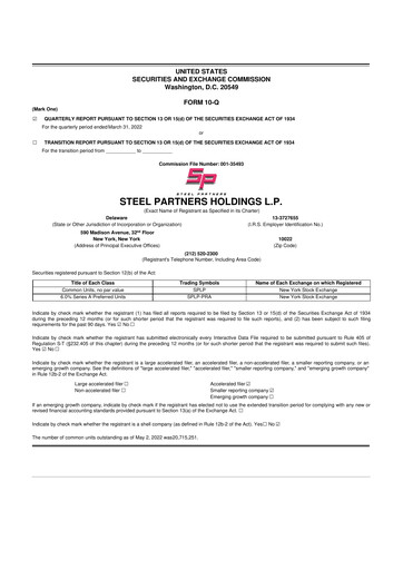 Thumbnail Steel Partners 10-Q Quarterly Report FY2022 