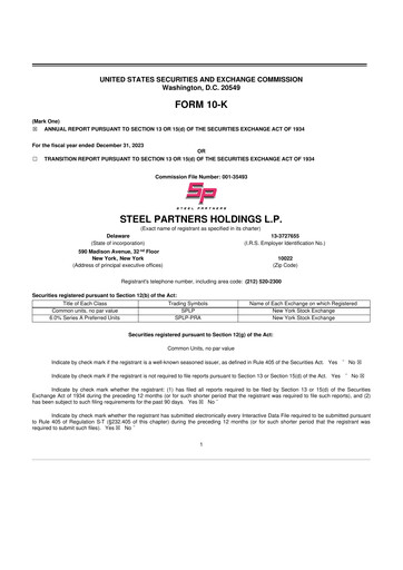 Thumbnail Steel Partners 10-K Annual Report 2023