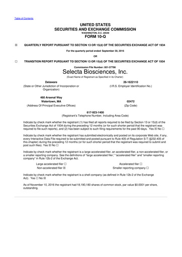 Vorschaubild Cartesian Therapeutics 10-Q Quartalsbericht 2016 