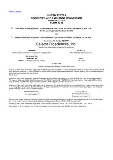 Vorschaubild Cartesian Therapeutics 10-Q Quartalsbericht 2018 