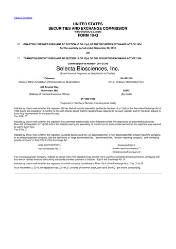 Vorschaubild Cartesian Therapeutics 10-Q Quartalsbericht 2018 