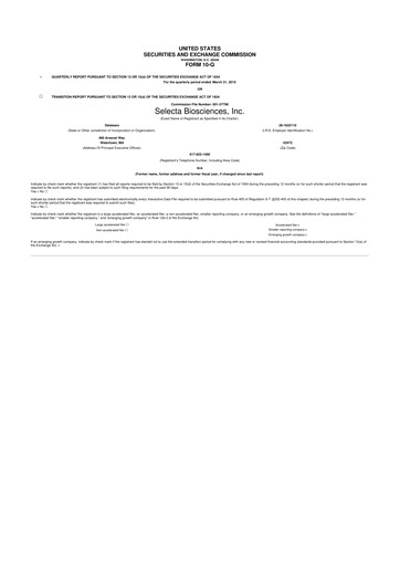 Vorschaubild Cartesian Therapeutics 10-Q Quartalsbericht 2019 