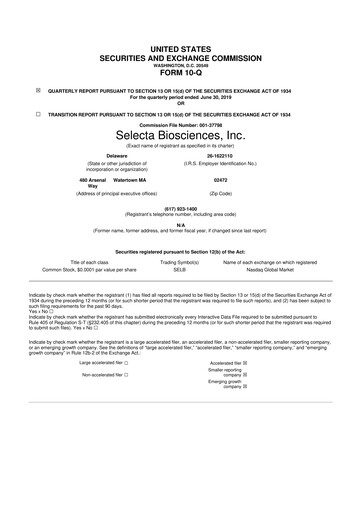 Vorschaubild Cartesian Therapeutics 10-Q Quartalsbericht 2019 