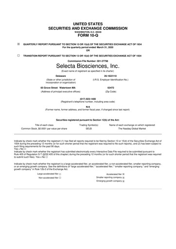 Vorschaubild Cartesian Therapeutics 10-Q Quartalsbericht 2020 