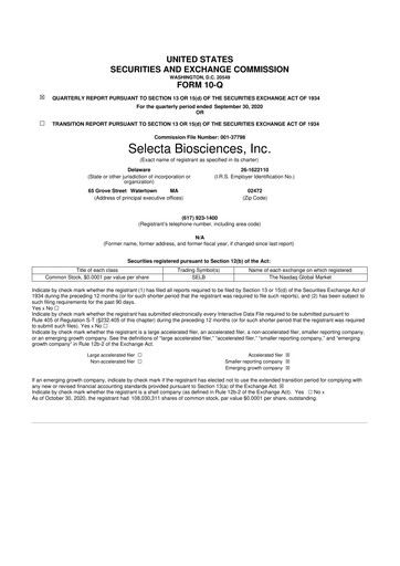 Vorschaubild Cartesian Therapeutics 10-Q Quartalsbericht 2020 