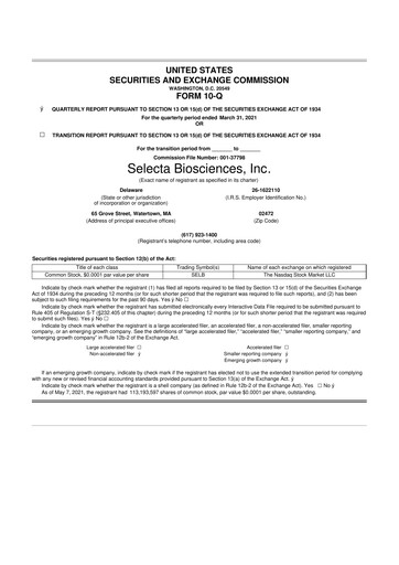 Vorschaubild Cartesian Therapeutics 10-Q Quartalsbericht 2021 