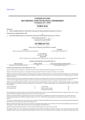 Miniature Outbrain 10-K Rapport annuel 2024