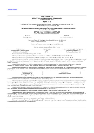 Thumbnail Office Properties Income Trust 10-K Annual Report 2023