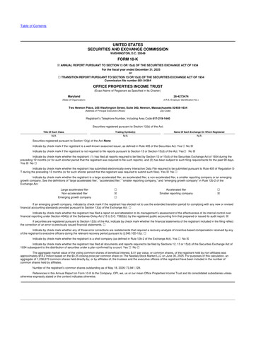 Thumbnail Office Properties Income Trust 10-K Annual Report 2025