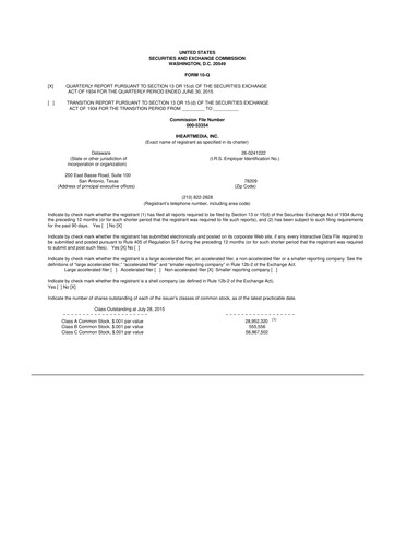 Thumbnail iHeartMedia
 10-Q Quarterly Report FY2015 