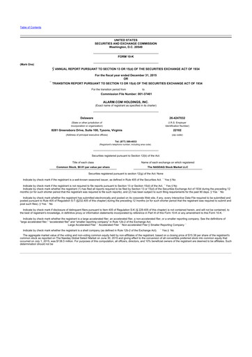 Thumbnail Alarm.com
 10-K Annual Report 2015