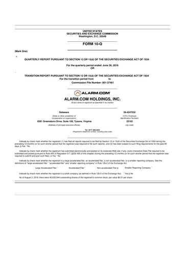 Thumbnail Alarm.com
 10-Q Quarterly Report FY2016 