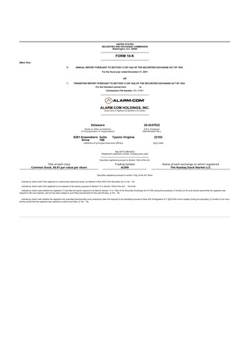 Thumbnail Alarm.com
 10-K Annual Report 2021