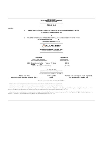 Thumbnail Alarm.com
 10-K Annual Report 2024