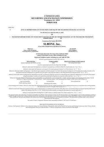 Thumbnail SI-BONE 10-K Annual Report 2020