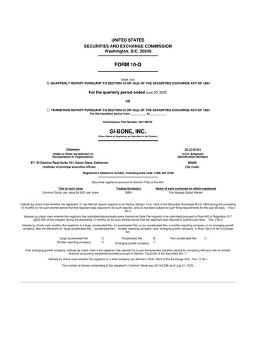 Miniature SI-BONE 10-Q Rapport trimestriel 2025 
