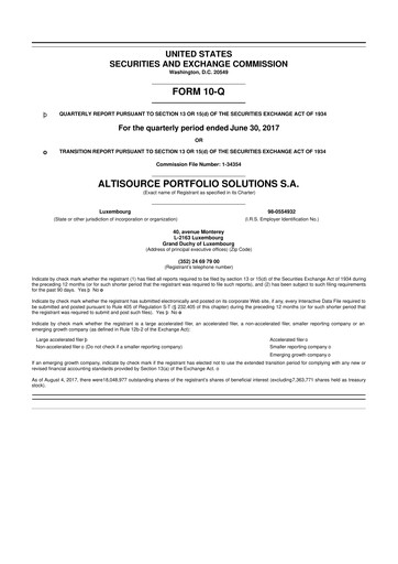 Thumbnail Altisource Portfolio Solutions
 10-Q Quarterly Report FY2017 