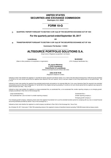 Thumbnail Altisource Portfolio Solutions
 10-Q Quarterly Report FY2017 