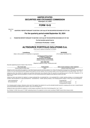 Thumbnail Altisource Portfolio Solutions
 10-Q Quarterly Report FY2024 