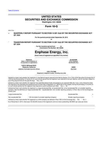Thumbnail Enphase Energy
 10-Q Quarterly Report FY2015 