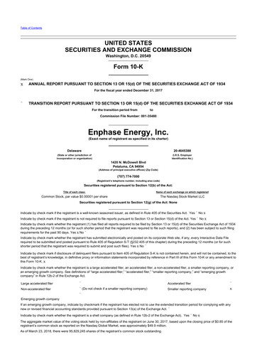 Thumbnail Enphase Energy
 10-K Annual Report 2017