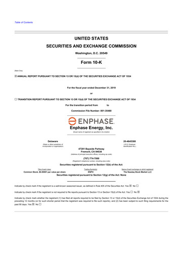 Thumbnail Enphase Energy
 10-K Annual Report 2019