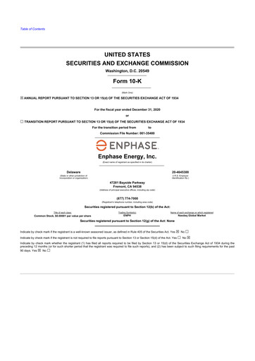 Thumbnail Enphase Energy
 10-K Annual Report 2020