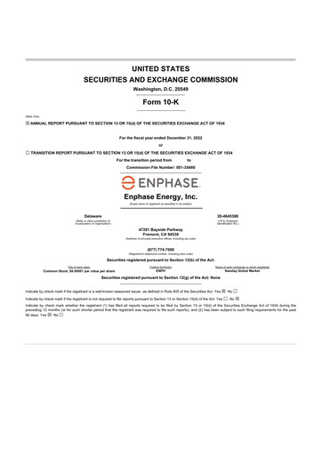 Thumbnail Enphase Energy
 10-K Annual Report 2022