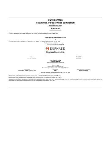 Thumbnail Enphase Energy
 10-K Annual Report 2023