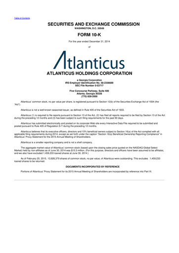 Thumbnail Atlanticus 10-K Annual Report 2014