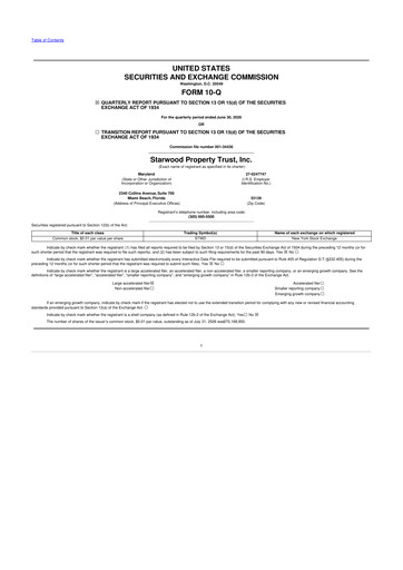 Miniature Starwood Property Trust 10-Q Rapport trimestriel 2026 