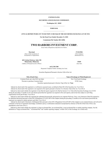 Thumbnail Two Harbors Investment
 10-K Annual Report 