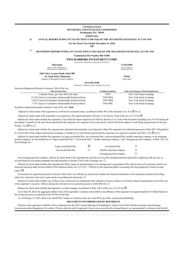 Thumbnail Two Harbors Investment
 10-K Annual Report 2024