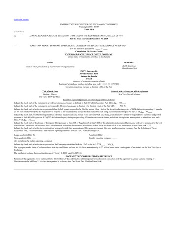 Thumbnail Trane Technologies
 10-K Annual Report 2015