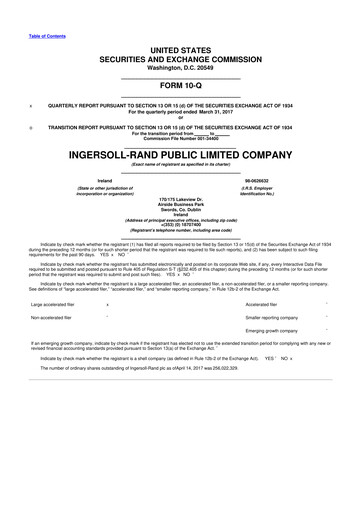 Thumbnail Trane Technologies
 10-Q Quarterly Report FY2017 