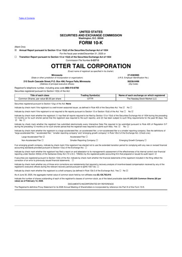 Thumbnail Otter Tail 10-K Annual Report 2025