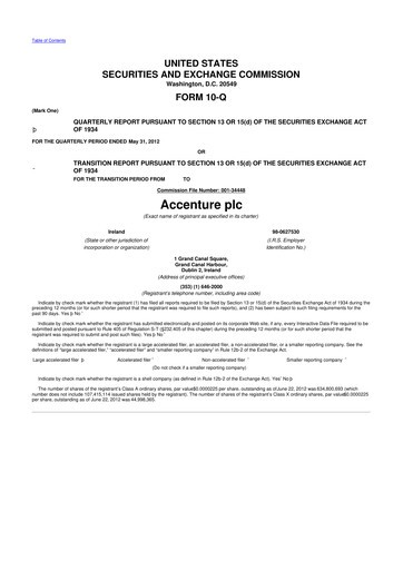 Thumbnail Accenture 10-Q Quarterly Report FY2012 