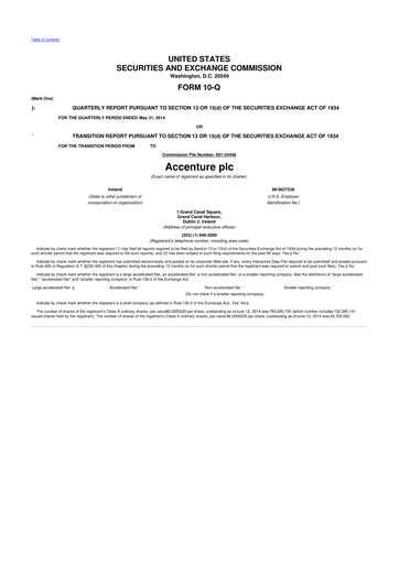 Thumbnail Accenture 10-Q Quarterly Report FY2014 